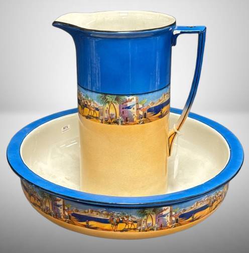 Antique Blairs England Washbasin and Pitcher