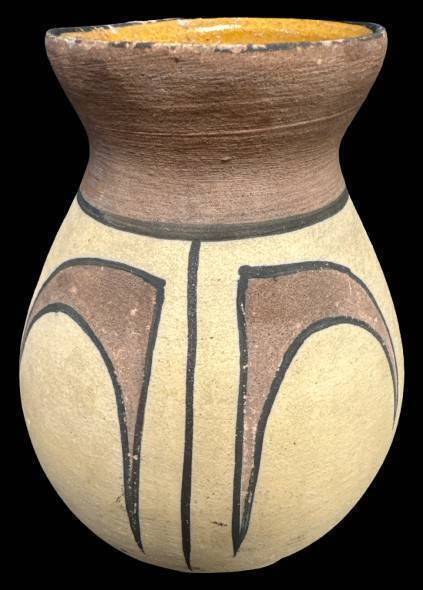 Earthenware Vase with Painted Design