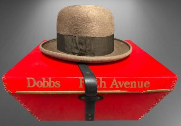 John B. Stetson Bowler Hat with Dobbs Box