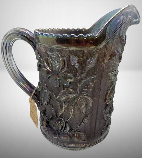 Imperial Carnival Glass Captive Rose Pitcher