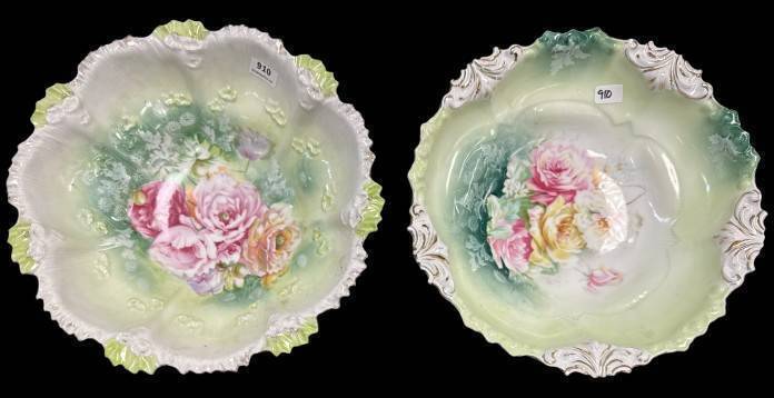 (2) RS Prussia Floral Bowls