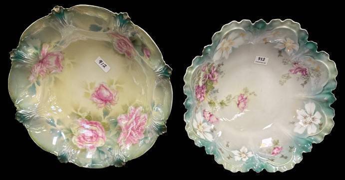 (2) RS Prussia Floral Bowls