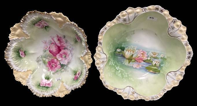 (2) RS Prussia Floral Bowls