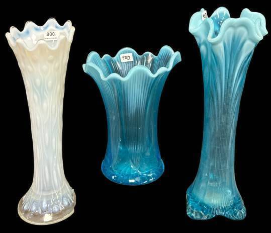 (3) Early Glass Vases