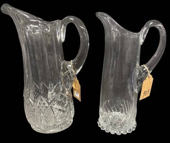 Early American Pattern Glass Tankard Pitchers