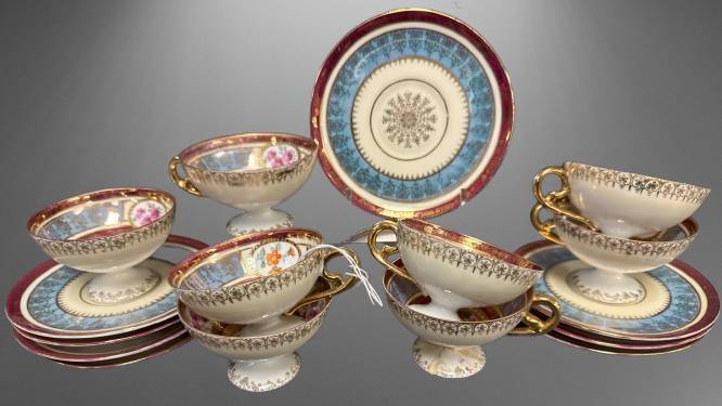 ES Germany Decorated Tea Set