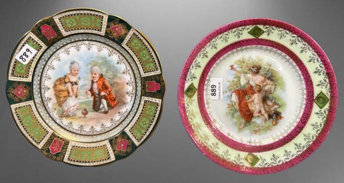 (2) Hand-Painted Decorative Porcelain Plates