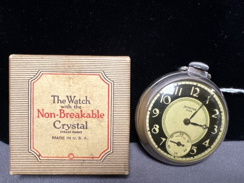 Ingraham Dixie Pocket Watch with Box and Manual