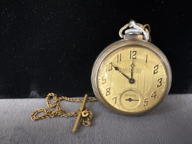 Ingraham Pocket Watch With Chain