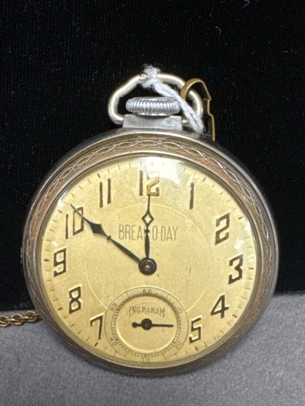 Ingraham Pocket Watch With Chain