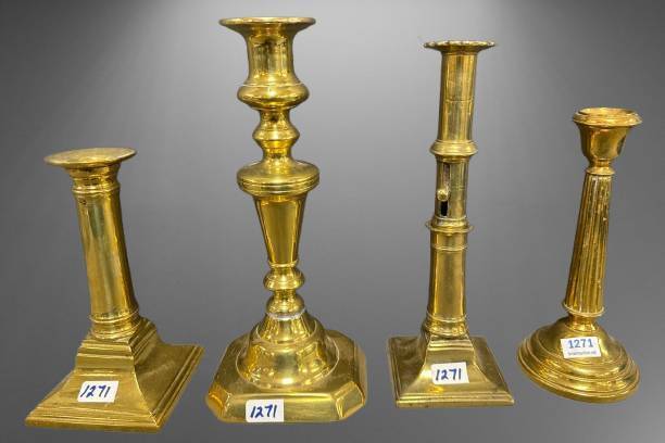 Four Brass Candlesticks