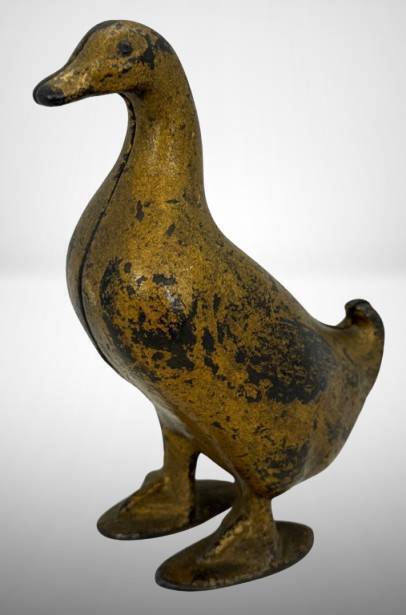 Vintage A.C. Williams Cast Iron Duck Bank