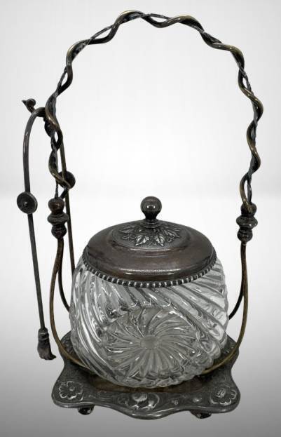 EAPG Pickle Castor With Metal Stand