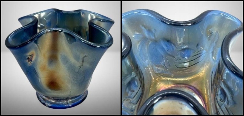Fenton Carnival Glass Kittens Toothpick Holder