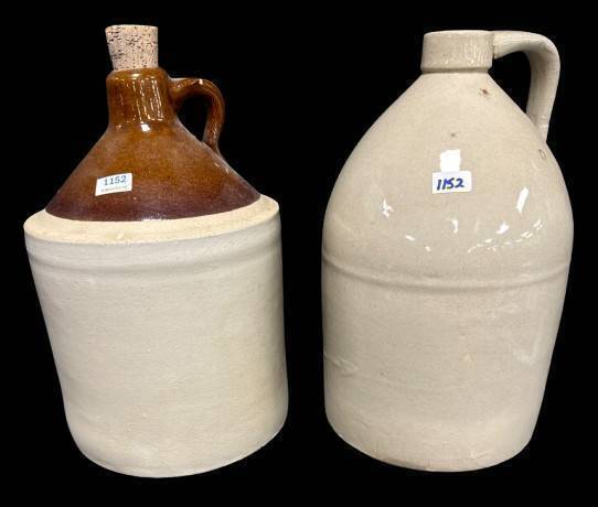 (2) 1-Gallon Stoneware Jugs
