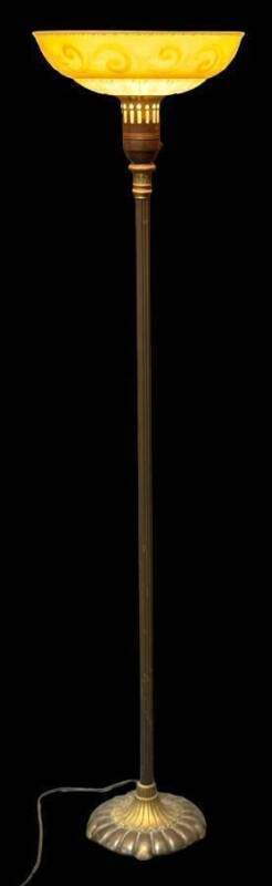 67-Inch Floor Lamp With Glass Shade