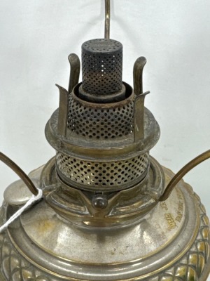 Jr. Rochester Brass Oil Lamp with Green Shade - 9