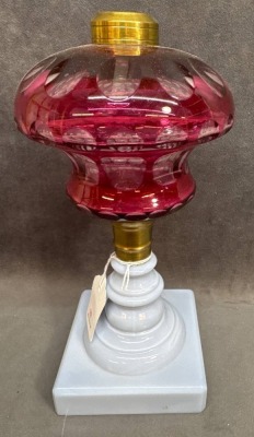 Ruby Cut-to-Clear Kerosene Stand Lamp Base - 5