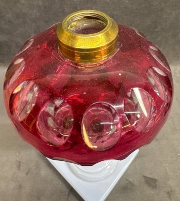 Ruby Cut-to-Clear Kerosene Stand Lamp Base - 6