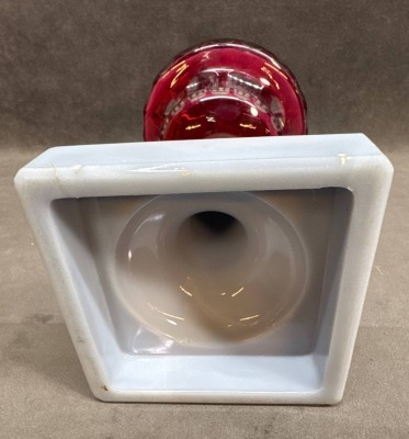 Ruby Cut-to-Clear Kerosene Stand Lamp Base - 8