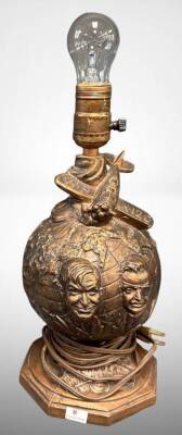 Will Rogers And Wiley Post Commemorative Lamp