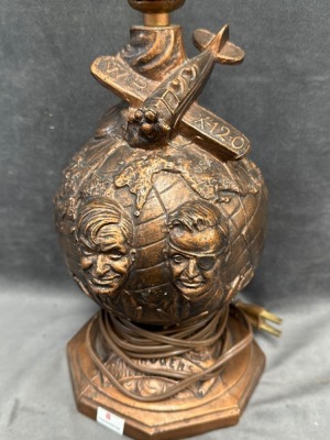Will Rogers And Wiley Post Commemorative Lamp - 3