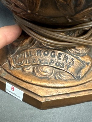 Will Rogers And Wiley Post Commemorative Lamp - 5
