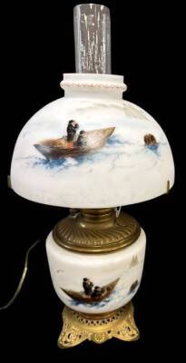 Mt. Washington Reverse Painted Maritime Lamp