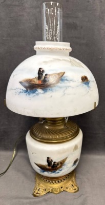 Mt. Washington Reverse Painted Maritime Lamp - 2
