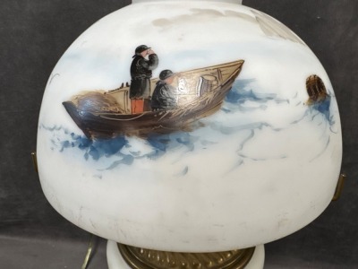 Mt. Washington Reverse Painted Maritime Lamp - 3