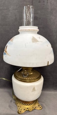 Mt. Washington Reverse Painted Maritime Lamp - 5