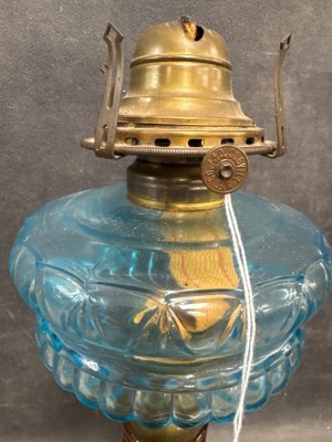 Adams Glass Co. Moon and Star Oil Lamps - 9