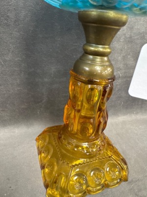 Adams Glass Co. Moon and Star Oil Lamps - 10