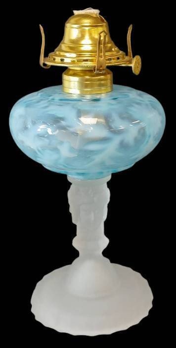Three Face Oil Lamp with Frosted Glass