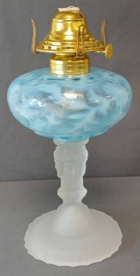 Three Face Oil Lamp with Frosted Glass - 2