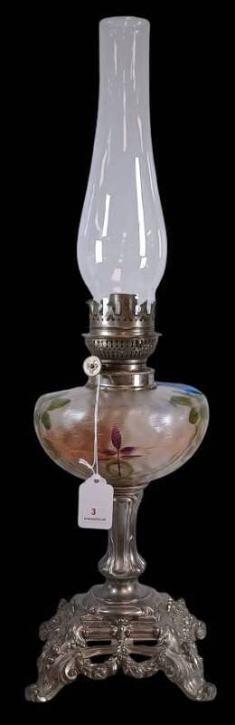 French Art Nouveau Depose Oil Lamp