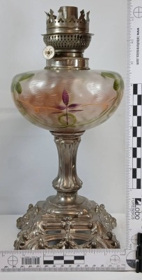 French Art Nouveau Depose Oil Lamp - 13