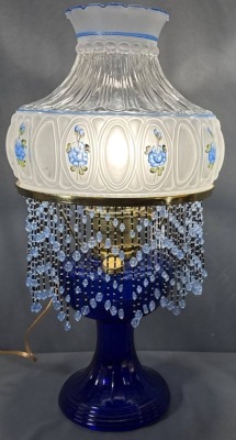 Aladdin Cobalt Lincoln Drape Electrified Lamp - 2