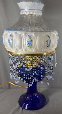 Aladdin Cobalt Lincoln Drape Electrified Lamp - 3