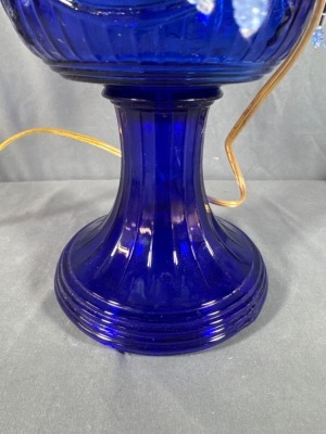 Aladdin Cobalt Lincoln Drape Electrified Lamp - 7