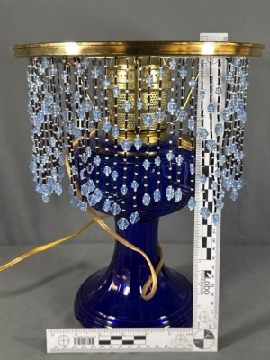 Aladdin Cobalt Lincoln Drape Electrified Lamp - 8