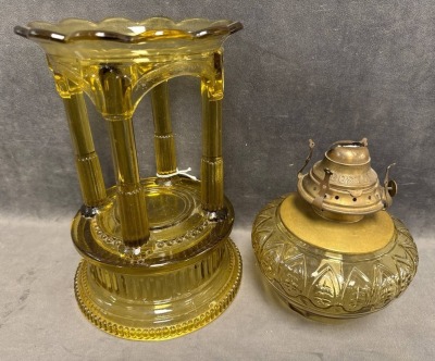 Adams Temple/Applesauce Kerosene Stand Lamp - 7