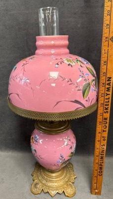 Handpainted Gone With The Wind Lamp - 7