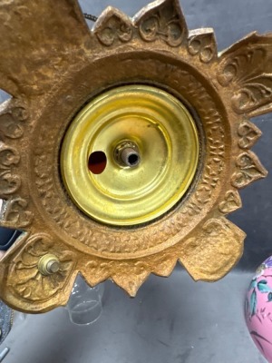 Handpainted Gone With The Wind Lamp - 11
