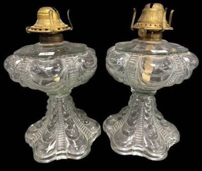 Two Coolidge Drape Kerosene Lamps