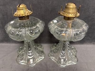 Two Coolidge Drape Kerosene Lamps - 3
