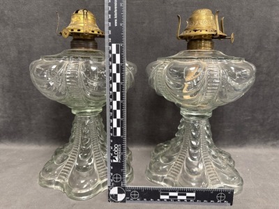 Two Coolidge Drape Kerosene Lamps - 5