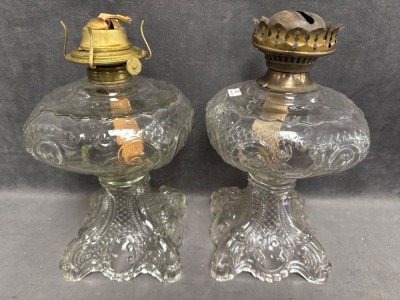 EAPG Princess Feather Kerosene Lamps - 3