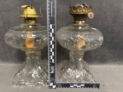 EAPG Princess Feather Kerosene Lamps - 5