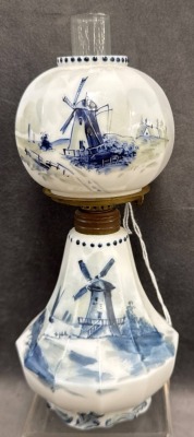 Delft Miniature Oil Lamp by Pairpoint Glass Co. - 2